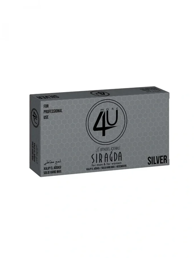 4u Bitkisel Kalıp Sir Ağda Silver ( Gümüş ) 400 ml